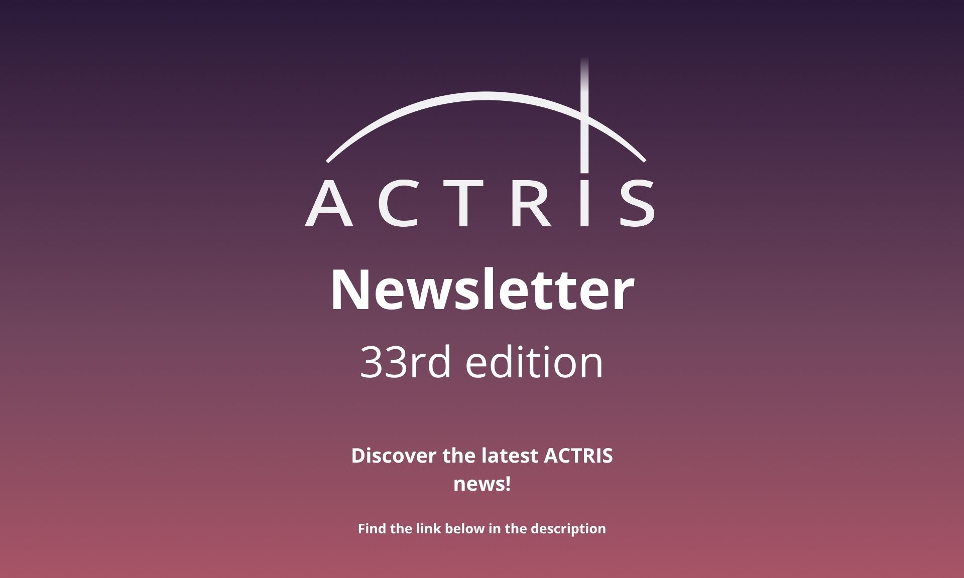 33 ACTRIS Nesletter