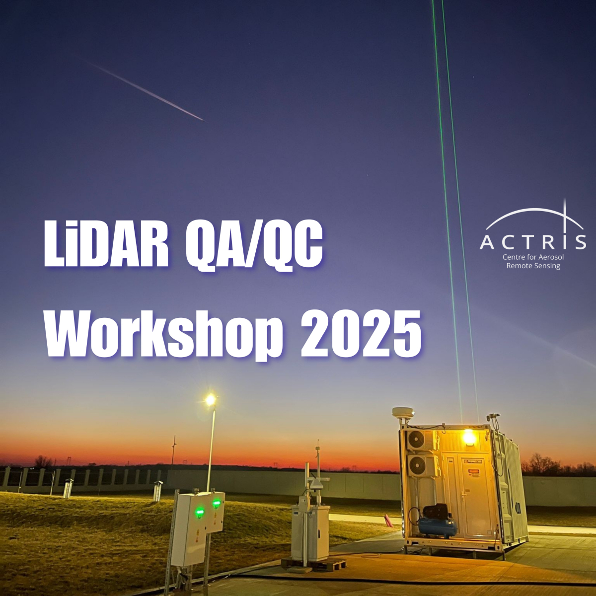 ALPHA reference lidar measuring at night